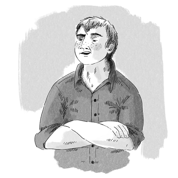 Jake Whyte Pig Hunter - Cat Chapman Illustration