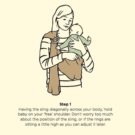 Nature Baby Sling Guide - Cat Chapman Illustration