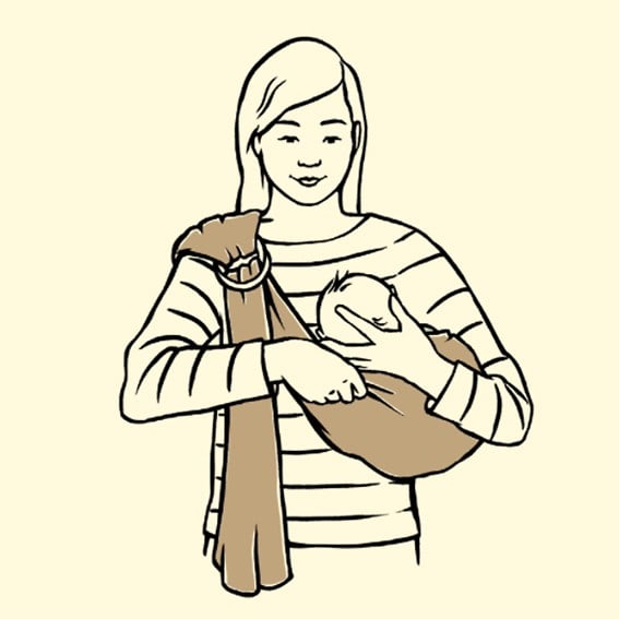 Nature Baby Sling Guide - Cat Chapman Illustration