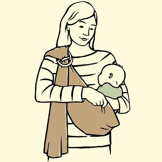 Nature Baby Sling Guide - Cat Chapman Illustration